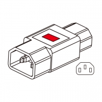 AC转接头, IEC 320 Sheet E 插头连接器 突波保护转IEC 320 C13 连接器, (适用个人计算机), 附电源指示灯, 3转3-Pin,