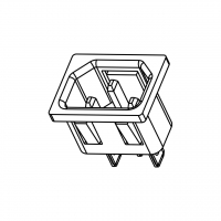 IEC 320 (C14) 品字型 家电用品AC 3-Pin公插座(Inlet) 10A 250V