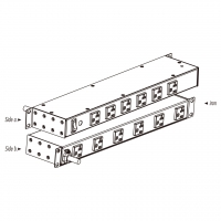 美规 (美标)PDU 电源分配器NEMA 5-15R/5-20R, 3 脚 12插位 15A/20A 125V