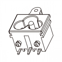 IEC 320 (C6) 梅花头(米老鼠头) 家电用品AC 2-Pin公插座(Inlet) 2.5A