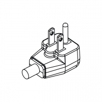 台湾/日本3-Pin 弯式 AC插头((O 型接地Pin)) 7A/11A/15A 125V