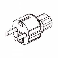 AC转接头, 欧规 (欧标)转IEC 320 C13 连接器, 3转3-Pin, 10A 250V