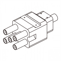 45A, 5-Pin 电池香蕉头插头 连接器