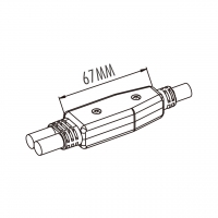 AC电线成型式固定接头(Strain Relief -SR) 1 出 2, 18~16AWG*3C to ø7.8 ø8.5 ø9.5, 18AWG 2C