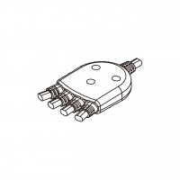 AC电线成型式固定接头(Strain Relief -SR) 1 出 4, 线材 OD 呎吋: OD ø7.9 Ø8.5