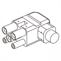 50A, 5-Pin 电池香蕉头插头 连接器 (弯头型式)