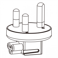 笔记本电脑专用AC转接头, 南非 (大) 弯头转IEC 320 C5连接器, 3转3-Pin, 2.5A 250V