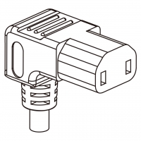 欧规 (欧标)IEC 320 C17 AC电源线连接器 3 芯 弯式10A 250V