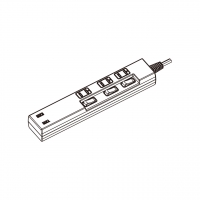 日本排插/插线板/ 拖线板/接线板 2 脚3 插位USB 充电 2 插位5V 2.1A+1A