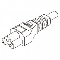 台湾IEC 320 C5 AC电源线连接器 3 芯直式 2.5A 125V