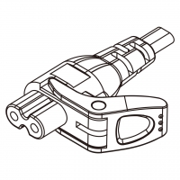 IEC 320 C7 AC电源线连接器 2 芯 弯式  10/13A 125/250V