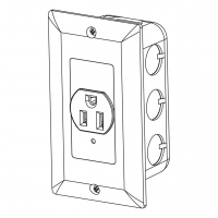 美规 (美标)NEMA 5-15P, 防电击插座加面板15A 125V