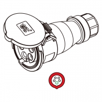 IEC 309 连接器5 芯 4P 5W, IP 67 防水密封型 16A 200V/346~240V/415V