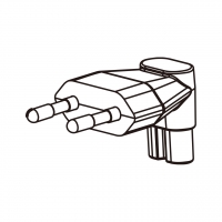 DV专用AC转接头, 韩国弯头转IEC 320 C7连接器, 2转2-Pin, 2.5A 250V