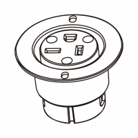 美规 (美标)NEMA 6-20R插座, 2 P 3芯接地 20A 250V