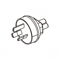 笔记本电脑专用AC转接头, 澳洲规 插头转IEC 320 C5连接器, 3转3-Pin, 2.5A 250V