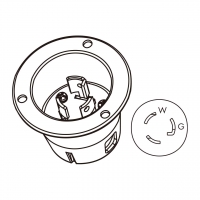 美规 (美标)防松脱 Flanged插座NEMA L5-15P, 2 P 3芯接地 15A 125V