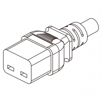 美规 (美标)IEC 320 C23 AC电源线连接器 3 芯直式 10A/ 13A/ 15A/16A 125/250V