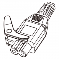 IEC 320 C7 AC电源线连接器 2 芯 弯式  2.5A 250V