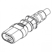 IEC 320 C7 AC电源线连接器 2 芯直式10A 125/250V