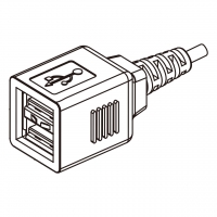 USB 2.0 A 连接器, 4 Pin (Mini 2-Port)