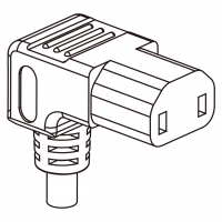 IEC 320 C17 AC电源线连接器 3 芯 弯式  10A/13A/15A 125/250V