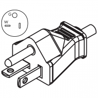 美规(美标)NEMA 5-20P 直式 AC插头2 P/ 3 芯接地 20A 125V