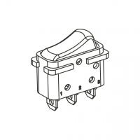 家电用翘板开关 (加neon lamp) Flange mounting