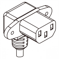 IEC 320 C13 AC电源线连接器 3 芯 弯式  7A/10A/13A/15A, /125,250V