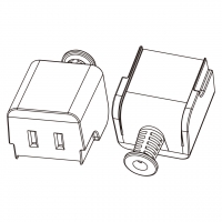 日本AC电源线连接器2 芯 7A-12A 125V