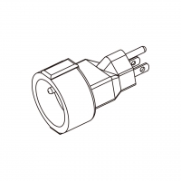AC转接头, 美国NEMA 5-15P 转法国 3转3-Pin,