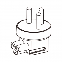 笔记本电脑专用AC转接头, 以色列转IEC 320 C5连接器, 3转3-Pin, 2.5A 250V