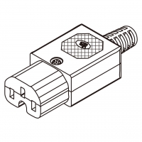 IEC 320 C15 连接器3芯, 10A 国际标准