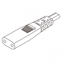 台湾IEC 320 C1 AC电源线连接器 2 芯  0.2A 125V