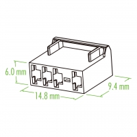 塑料连接器 9.4mm X 14.8mm X 6.0mm 4 Pin