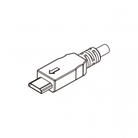 Micro USB B 插头, 5 Pin (直头型式)