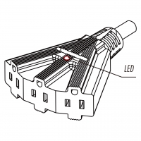 美规 (美标)扇形三位排插 3 芯 (NEMA 5-15R), 耐热.10A/13A/15A 125V