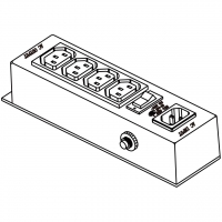 IEC 320 C14 转 Sheet F排插/插线板/ 拖线板/接线板 3 脚 4 插位10A 250V