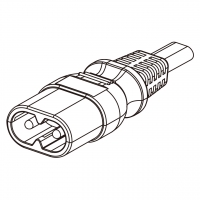 IEC 320 C7 AC电源线连接器 2 芯直式 (Polarity ) 2.5A/ 10A/ 13A 125 or 250V