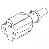 美规 (美标)AC电源线连接器3 芯 (NEMA 6-15R)