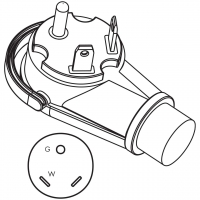 美规(美标)RV AC插头NEMA TT-30P/ 2 P/ 3 芯接地 弯式, 30 A 120V