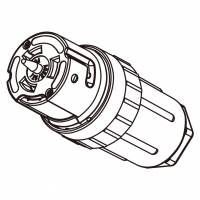 美规船舶用连接器(NEMA SS2-50R)4芯直式, 3 P, 4芯接地50A 125V/250V