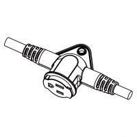 美规 (美标)AC电源线连接器3 芯 (NEMA 5-15R) 13A/15A 125V