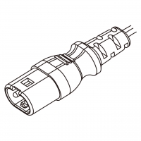 IEC 320 C7 AC电源线连接器 2 芯直式2.5A 250V