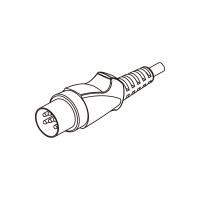 DC 插头直头型式 6-Pin