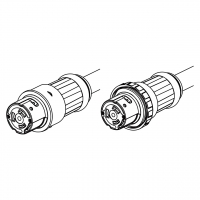 船舶用防水AC电源线防松脱连接器(NEMA SS2-50R) 3 P 4 芯 接地, 50A/ 250V