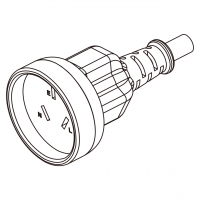 中国规AC电源线连接器3 芯 10A 250V