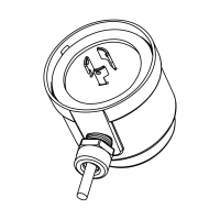 NEMA L5-15P/ L5-15R Locking T 型 工业插头/ 连接器, 2 P 3芯接地线, 15A 125/ 250V/ 277V AC