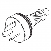 阿根廷3-Pin AC插头, 10A 250V