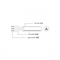 中国 PVC 电源线材 227 IEC 52 (RVV) 300/300